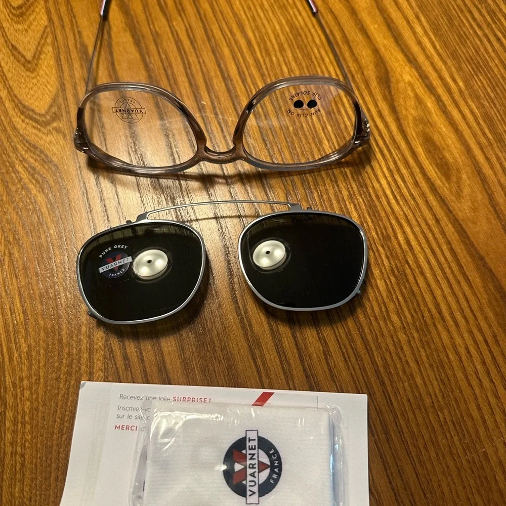 Vuarnet Metal Frame Sunglasses with Dark Green Lenses